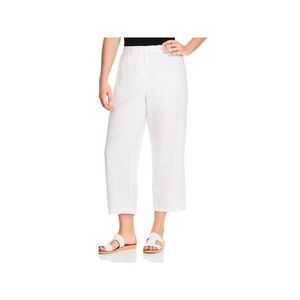 EILEEN FISHER Womens White Wear To Work Straight leg Pants Plus 3X